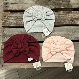 NWT 3pk Cat & jack Baby Girl Turban hat 6-12 months